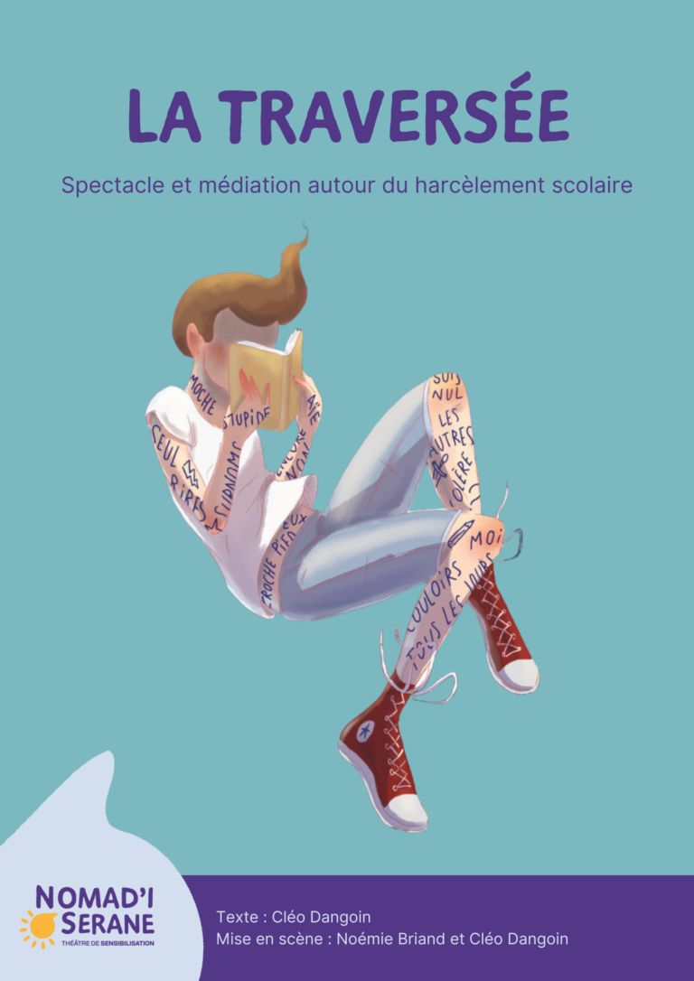 La Traversée, c’est celle de l’adolescence et des couloirs de l’école. À travers leurs souvenirs, deux adolescents dévoilent les humiliations, la solitude et la peur, mais aussi l’espoir d’une issue. Un spectacle poétique qui explore le harcèlement scolaire, ses mécanismes et les chemins possibles pour s’en libérer.